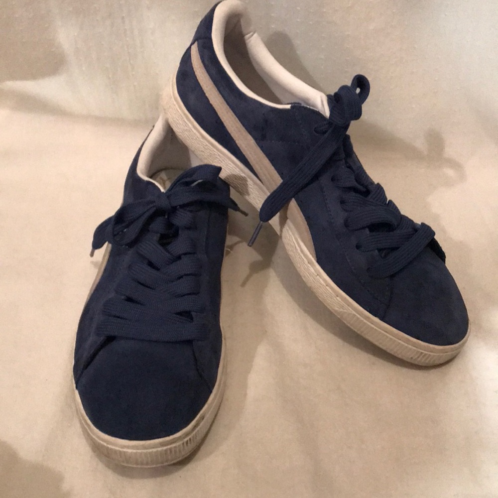 PUMA Mens Suede Archive Eco Ensign Blue/White - Size 13
